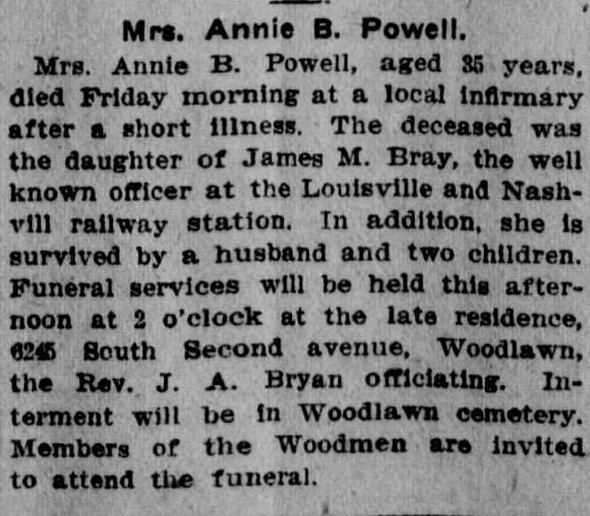 Annie B. Powell obituary